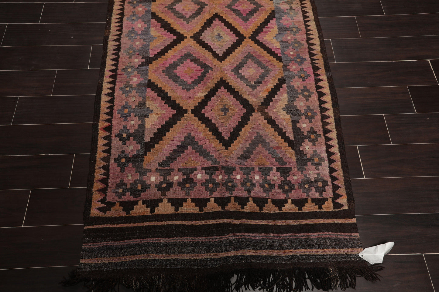 3'8" x 7' Hand Woven Vintage Afghani Kilim Traditional Oriental Area Rug Rust-2