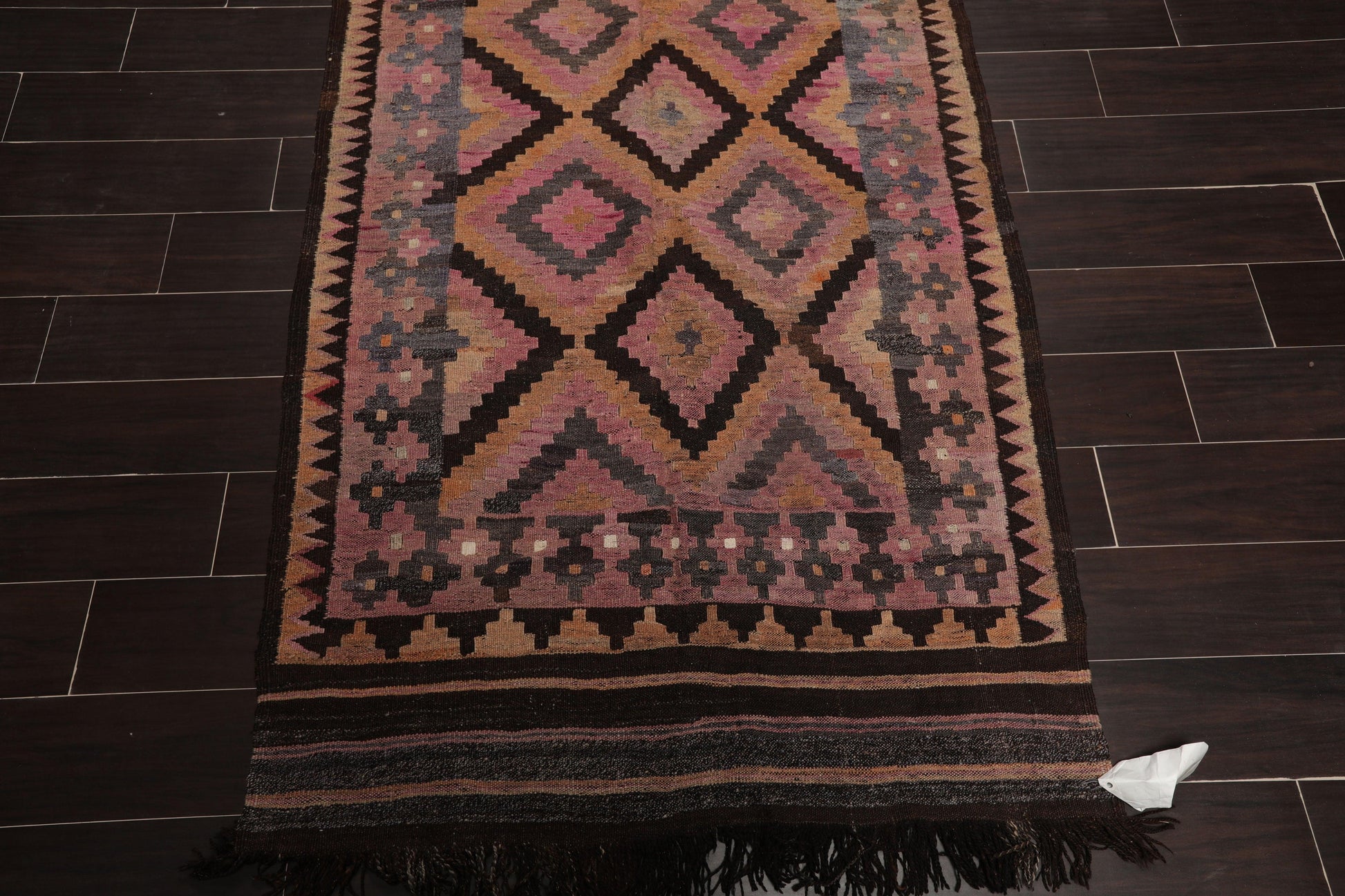 3'8" x 7' Hand Woven Vintage Afghani Kilim Traditional Oriental Area Rug Rust-2