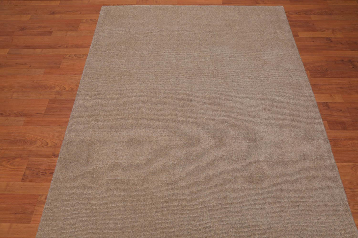 4'7" x 6’7" Handmade Loop & cut Pile 100% Wool Area rug Modern Tan-2