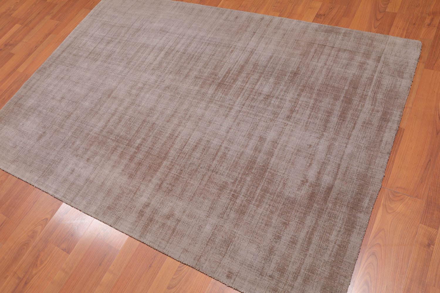4'7" x 6’7" Handmade Loop & cut textured Pile Bamboo silk Area rug Modern Suede-0