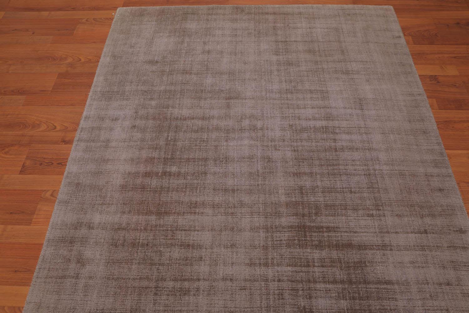 4'7" x 6’7" Handmade Loop & cut textured Pile Bamboo silk Area rug Modern Suede-2