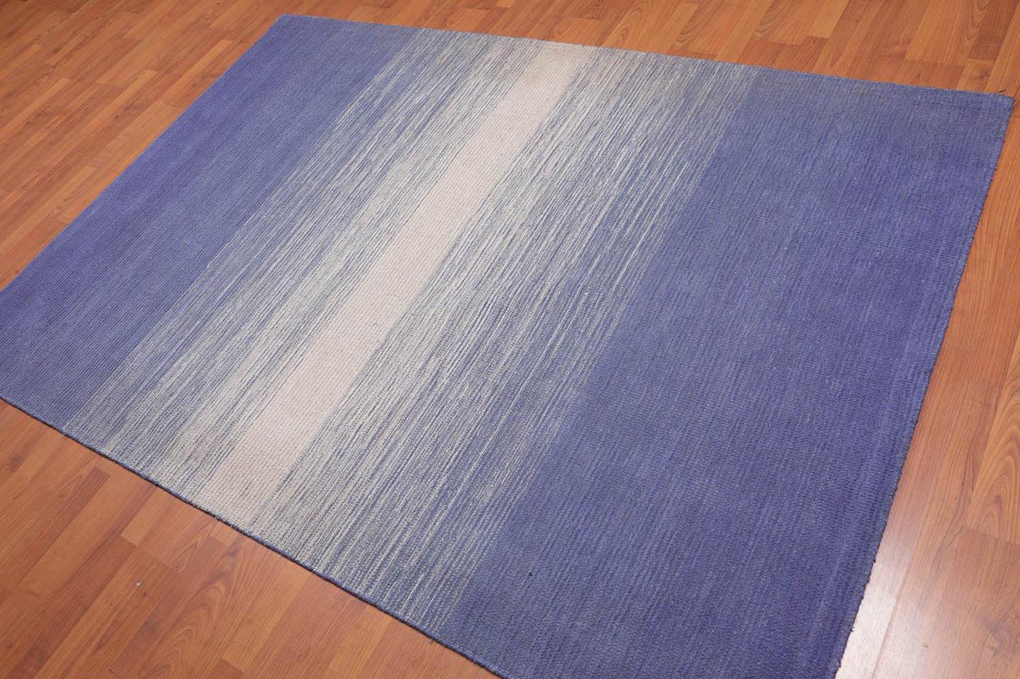 5'3" x 7’7" Handmade 100% Wool shaded Flatweave Area rug Modern Beige-0