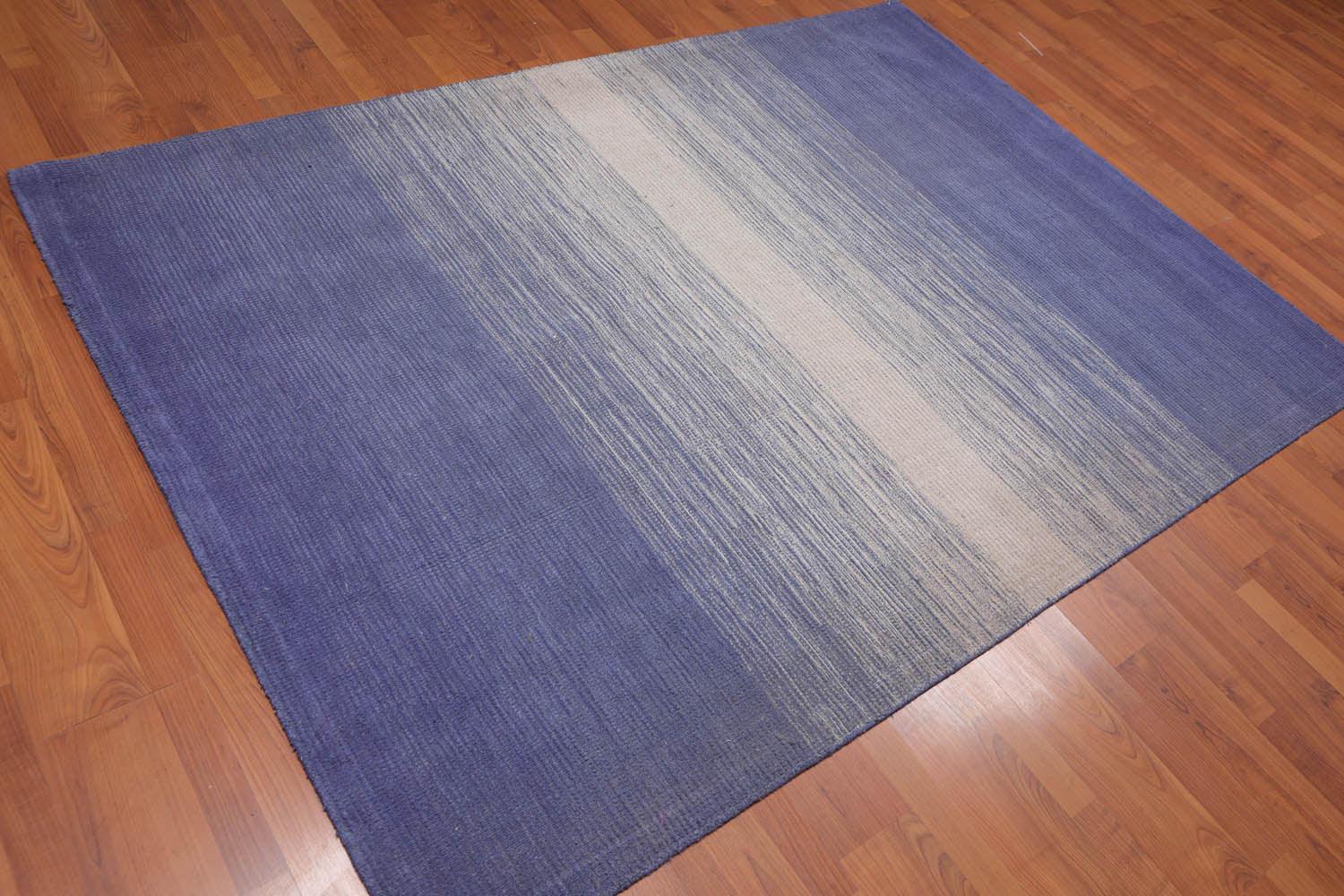 5'3" x 7’7" Handmade 100% Wool shaded Flatweave Area rug Modern Beige-1