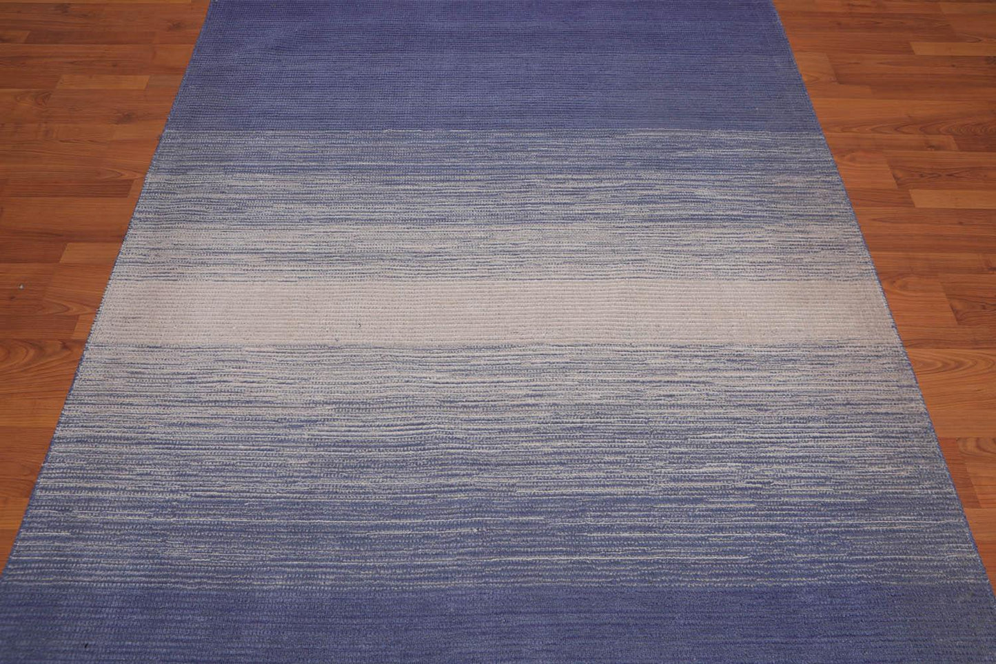 5'3" x 7’7" Handmade 100% Wool shaded Flatweave Area rug Modern Beige-2
