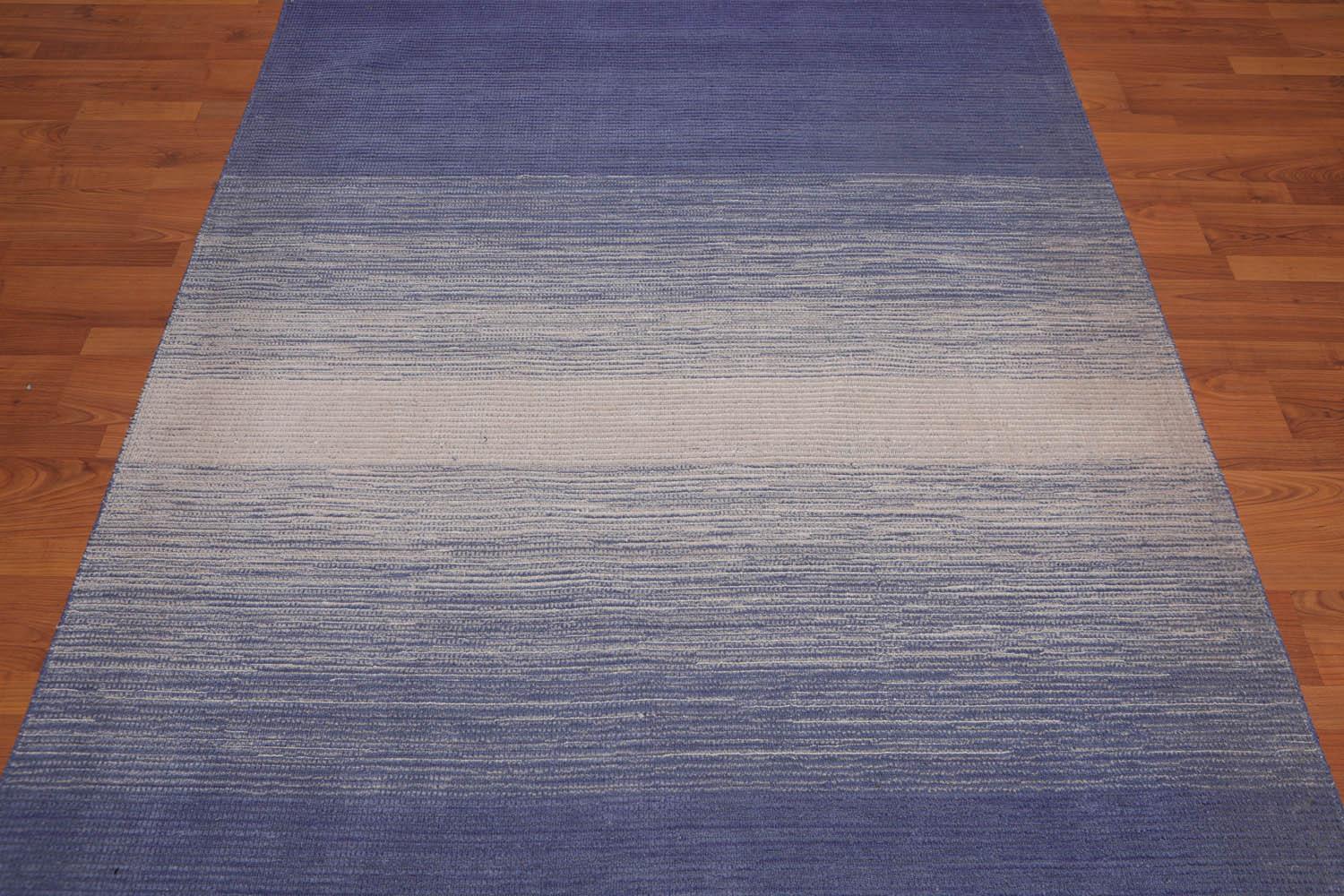 5'3" x 7’7" Handmade 100% Wool shaded Flatweave Area rug Modern Beige-2