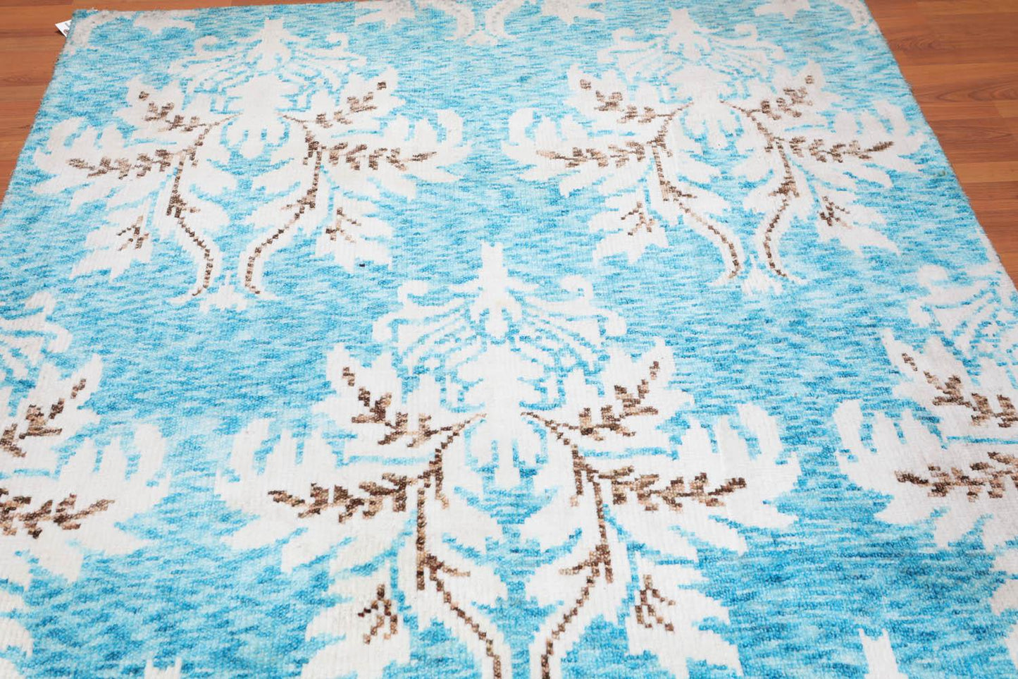 5'8" x 8' Handmade Traditional Oriental Area Rug Modern Aqua-2