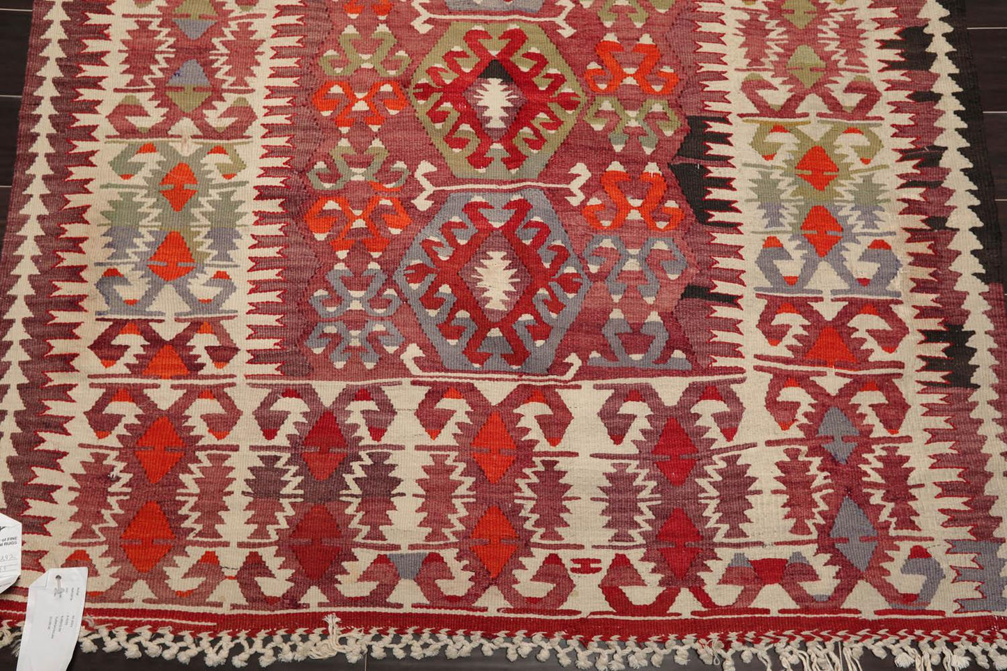 4'9" x 10'9" Vintage Hand-Woven Southwestern Kilim Wool Area Rug Rust-4