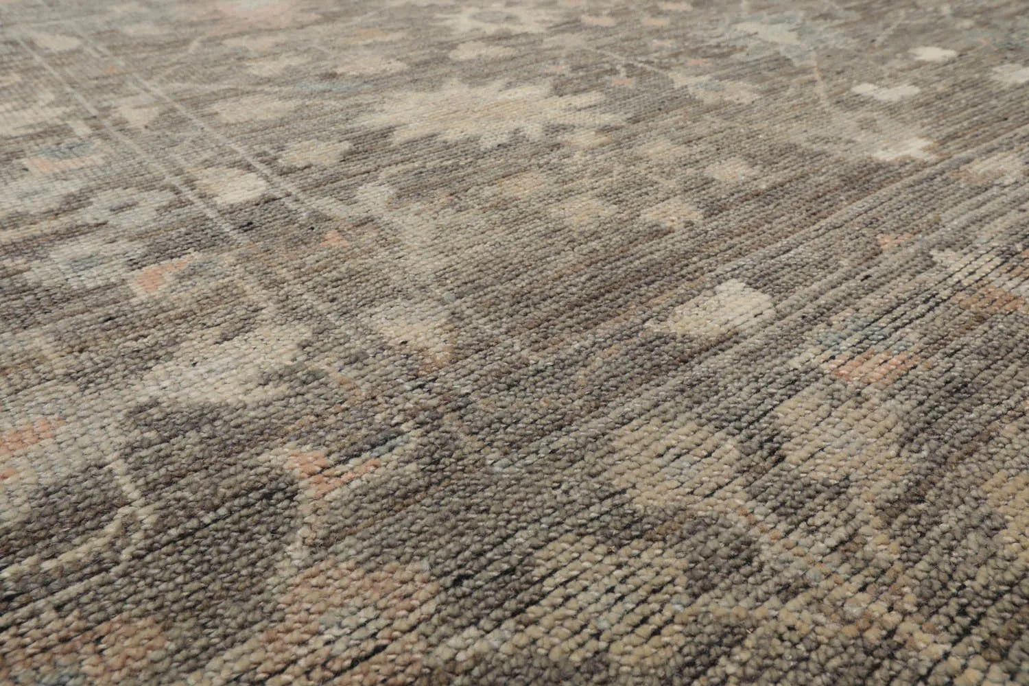 Gray Hand Knotted Traditional Oushak Wool Oriental Rug LoomBloom 8x10-3