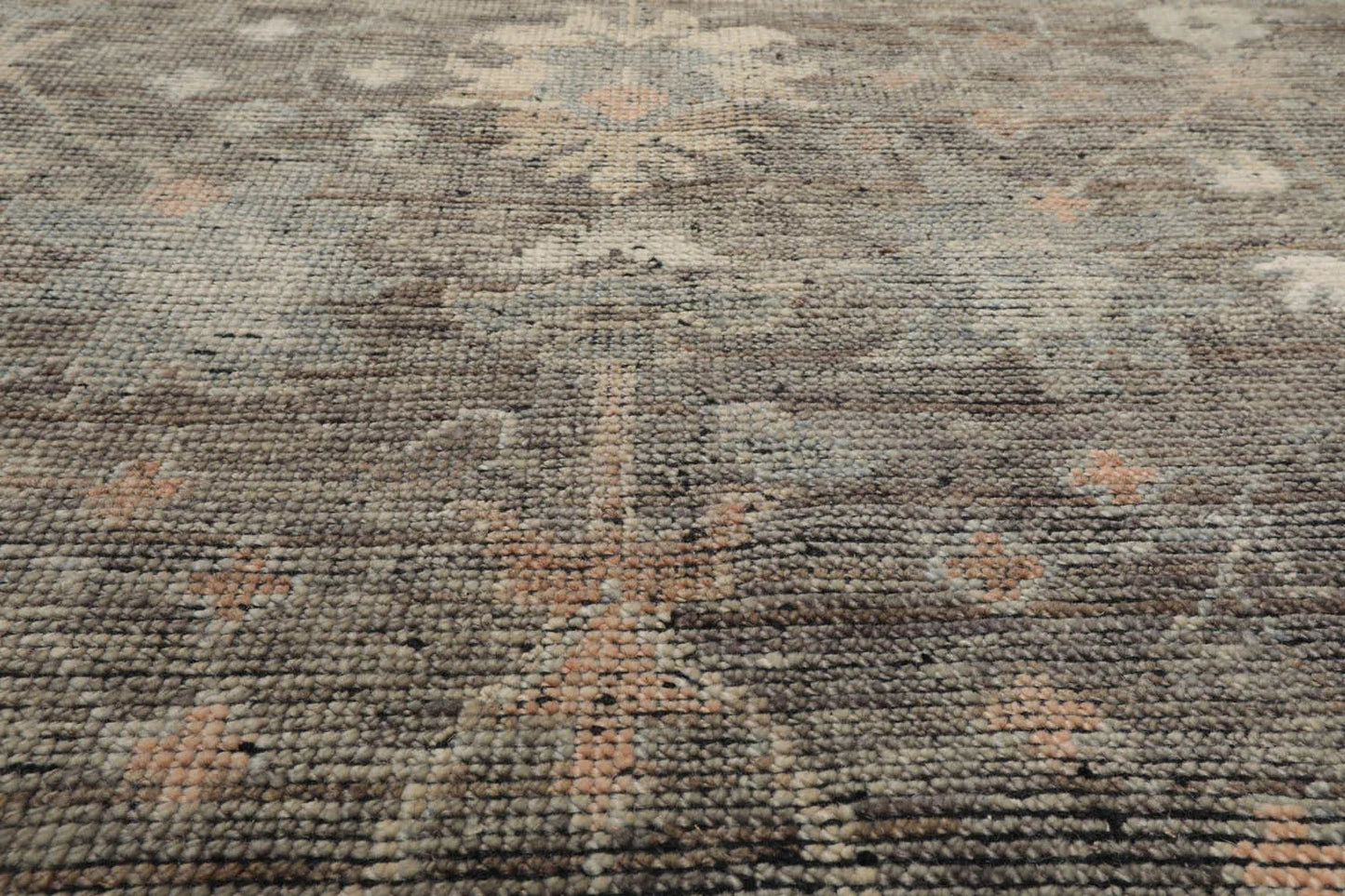 Gray Hand Knotted Traditional Oushak Wool Oriental Rug LoomBloom 8x10-2