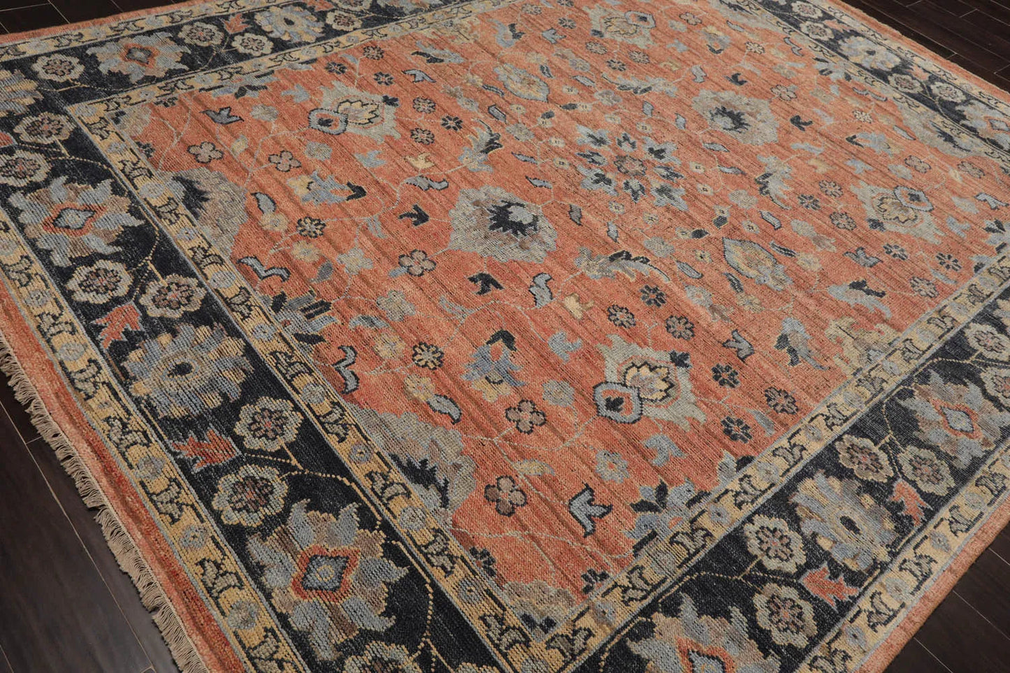 Rust Hand Knotted Traditional Oushak Wool Oriental Rug LoomBloom 8x10-2