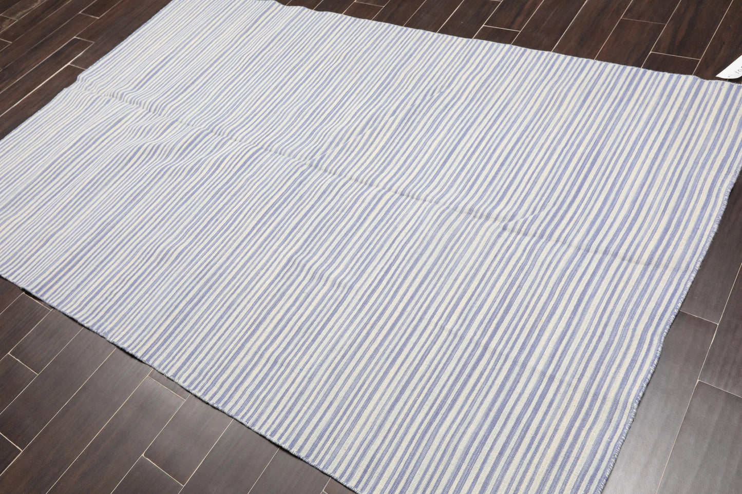 5' x 8' Hand Woven Wool Reversible Dhurry Flatweave Area Rug Traditional Off White-0