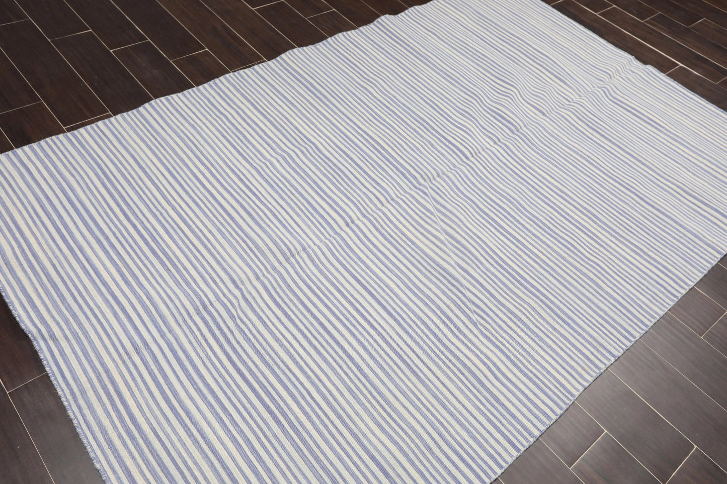 5' x 8' Hand Woven Wool Reversible Dhurry Flatweave Area Rug Traditional Off White-1