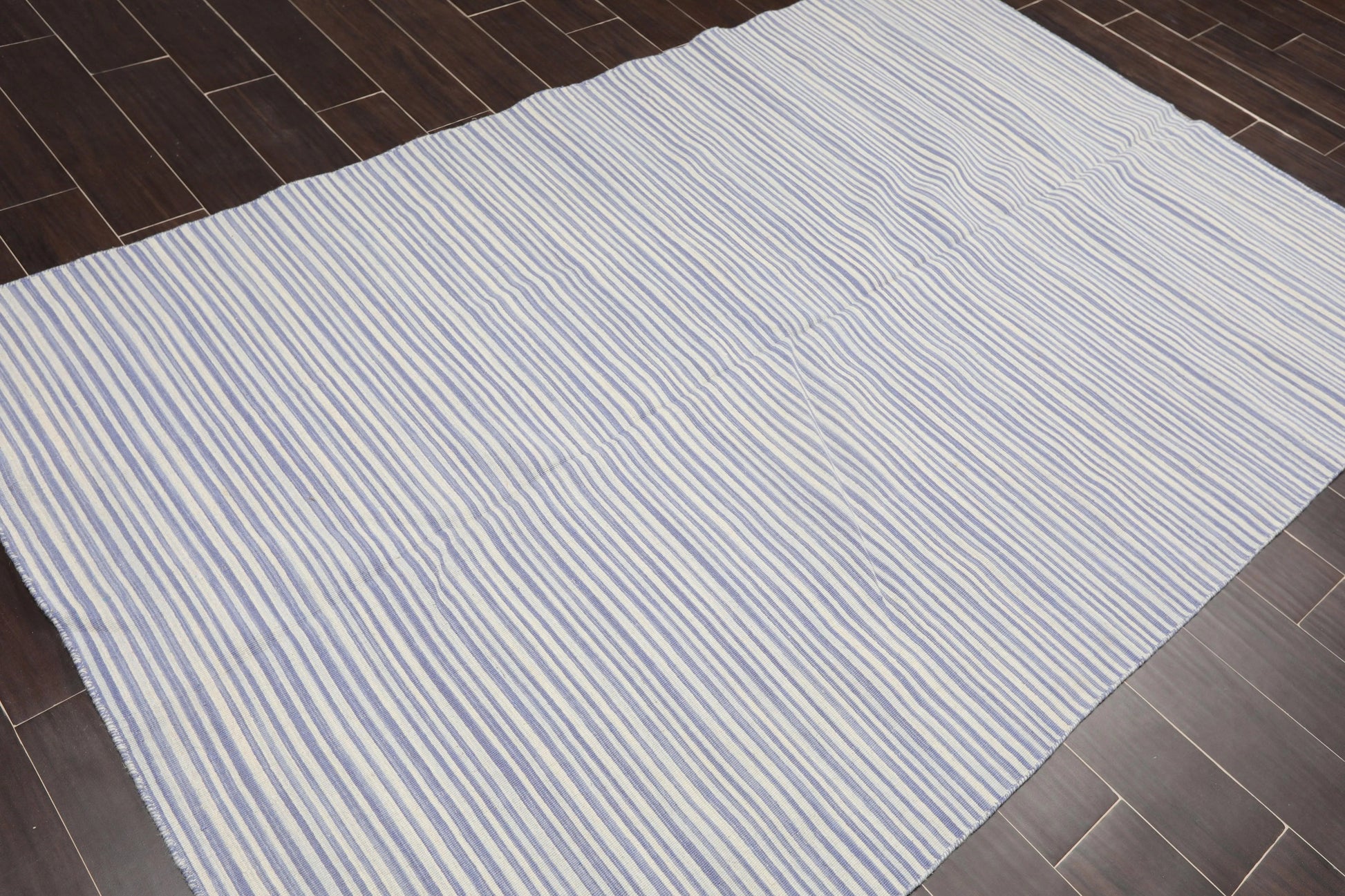 5' x 8' Hand Woven Wool Reversible Dhurry Flatweave Area Rug Traditional Off White-1