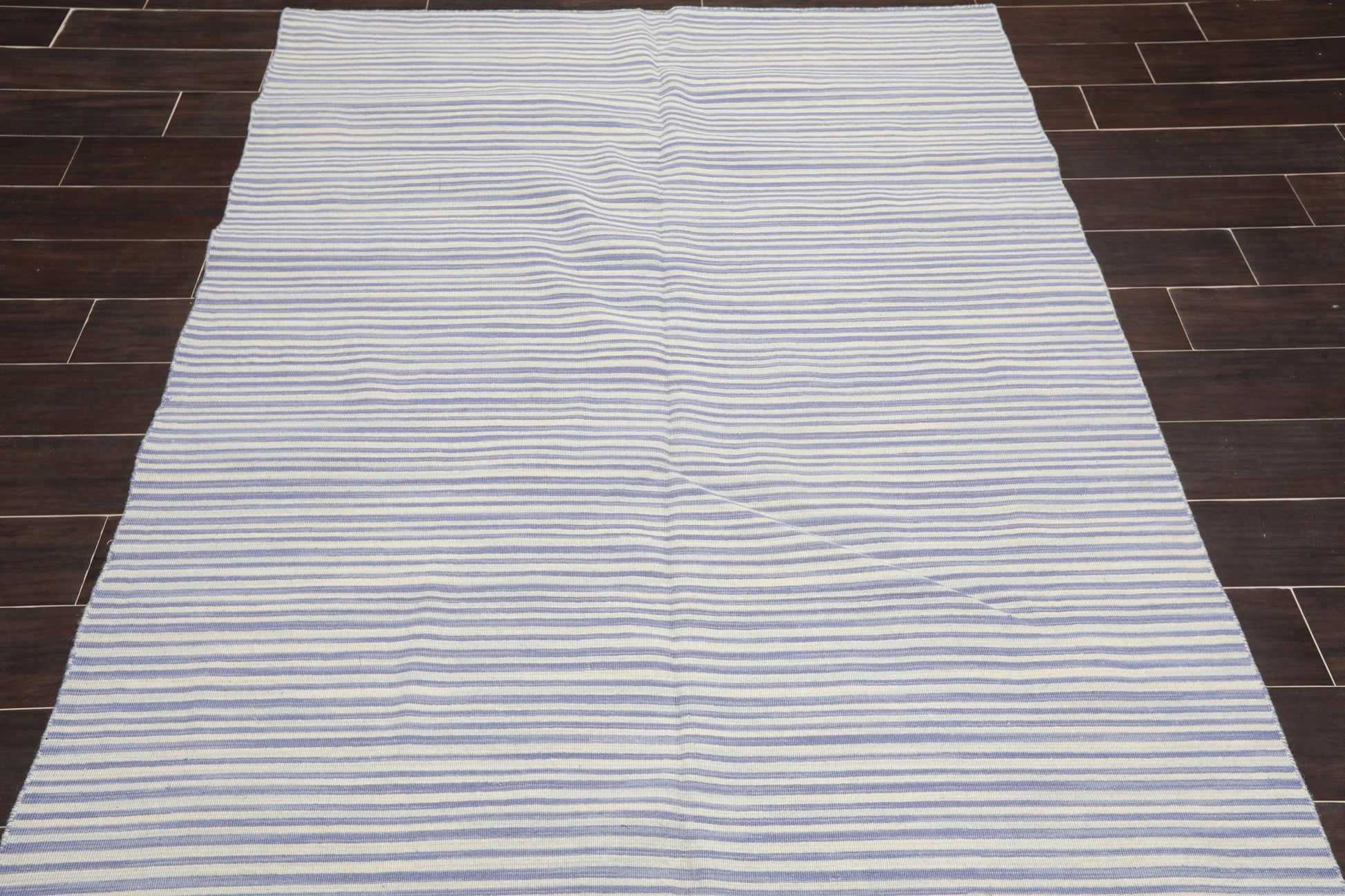 5' x 8' Hand Woven Wool Reversible Dhurry Flatweave Area Rug Traditional Off White-2