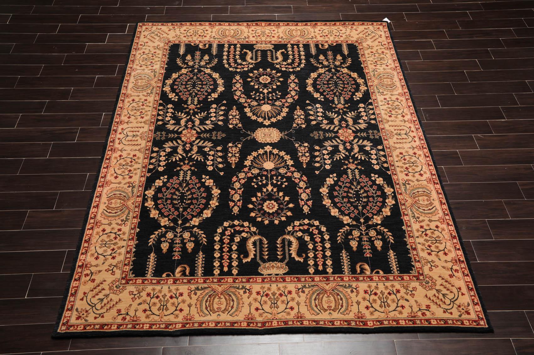 7'6"x9'6"  Parthia Ahar 100% New Zealand Wool Traditional Area Rug-1