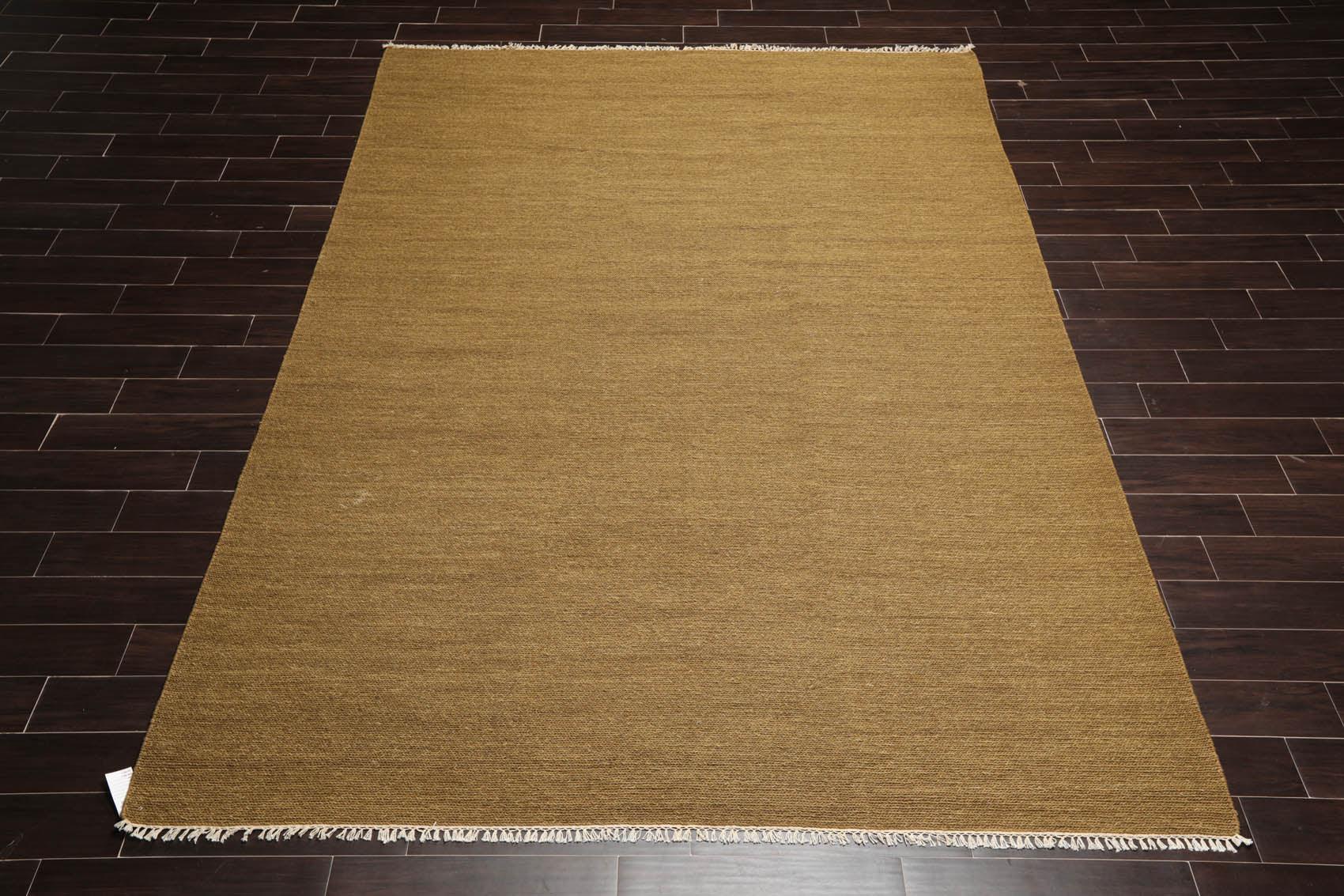 7'10" x 11' Loloi Camden Hand Knotted 100% Wool Flatweave Area Rug Olive Green-1
