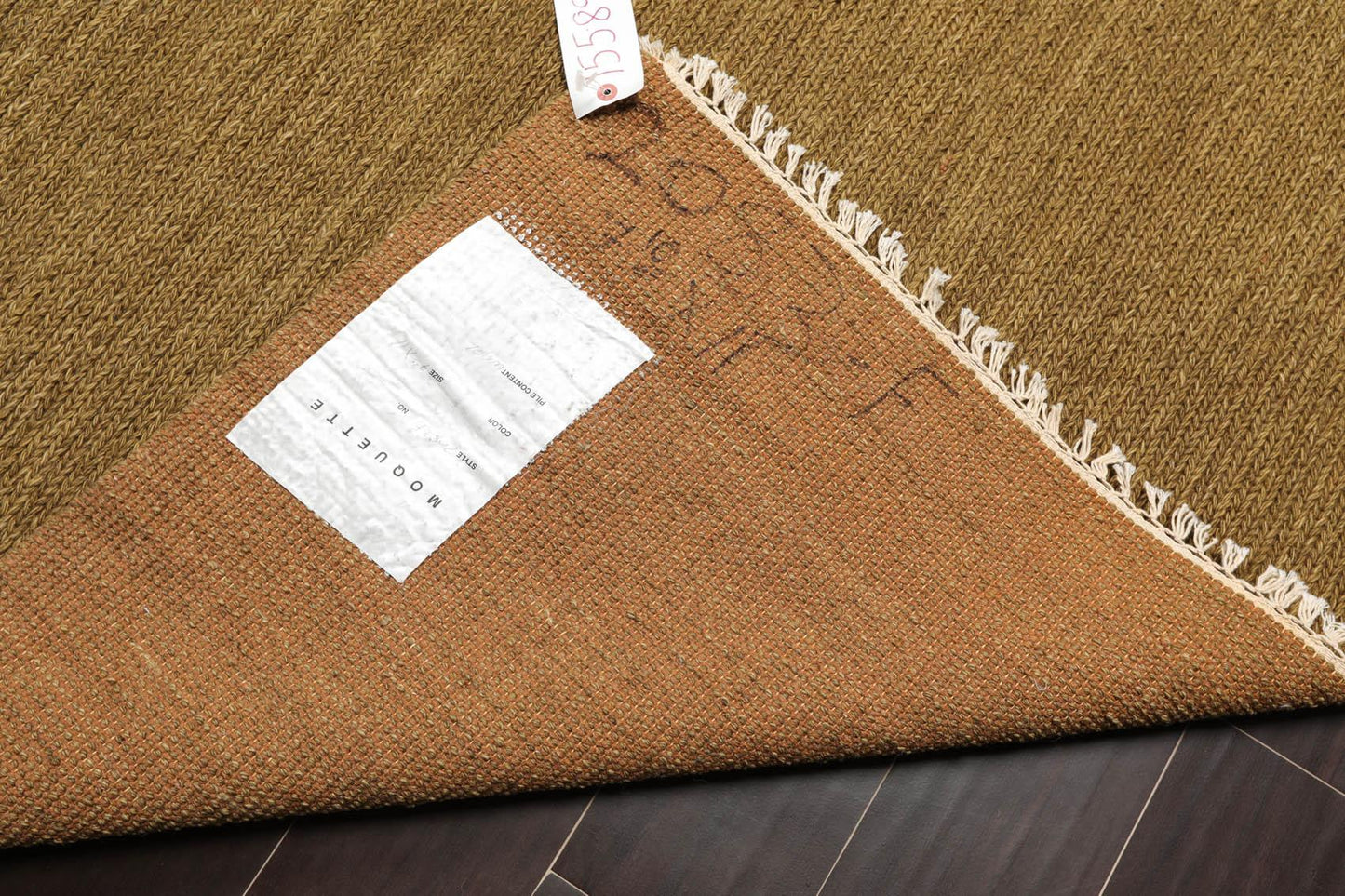 7'10" x 11' Loloi Camden Hand Knotted 100% Wool Flatweave Area Rug Olive Green-4