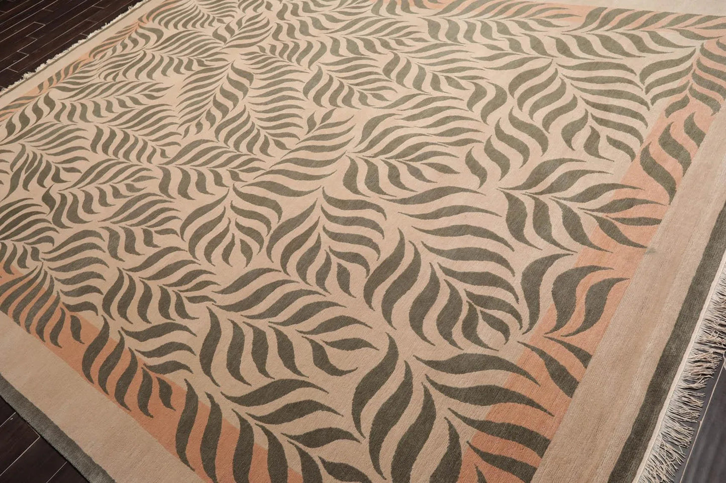 9' x 12' Hand Knotted 100% Wool Transitional Oriental Area Rug Beige-2
