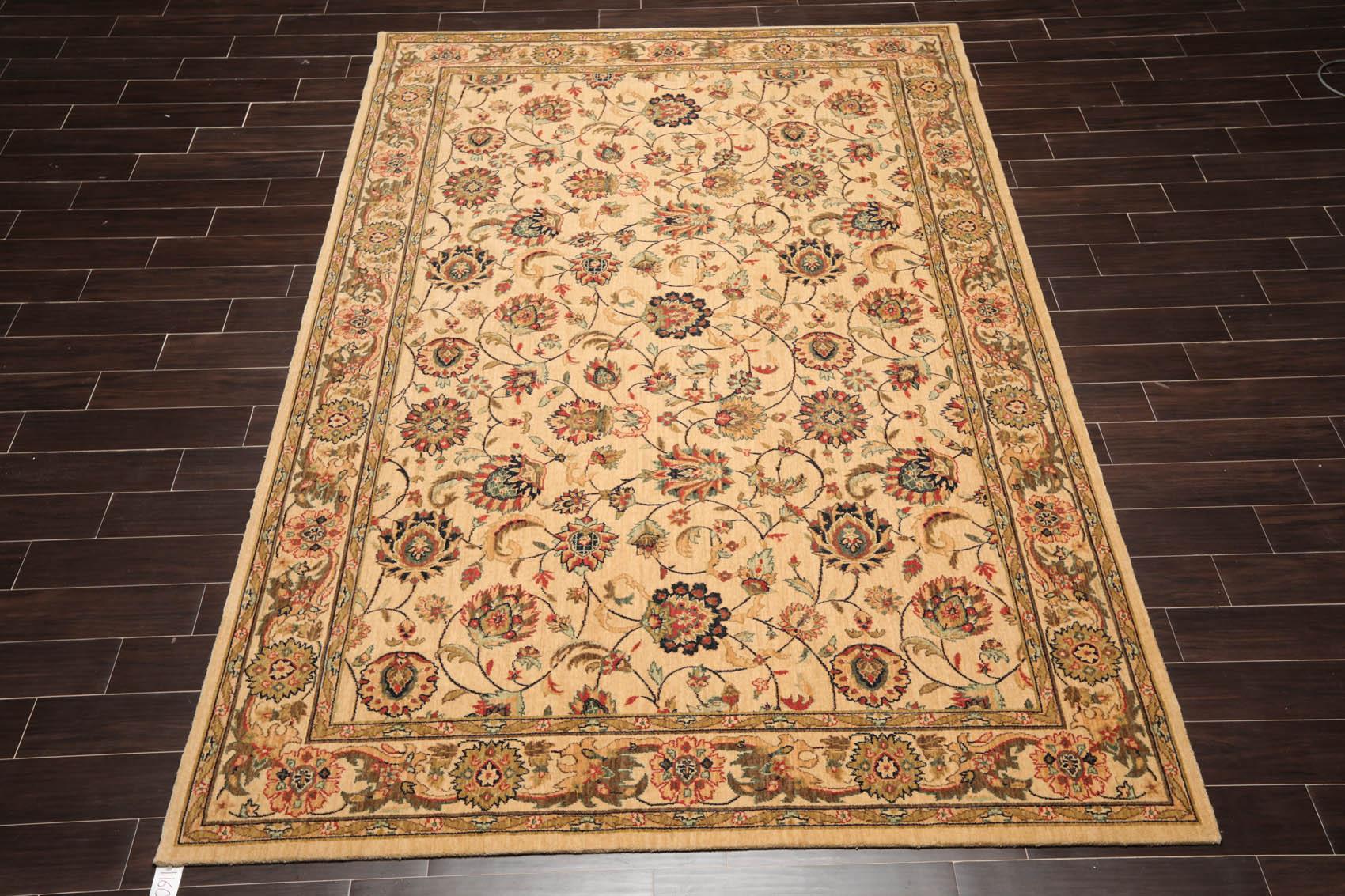 7' x 10'6" Agra 100% Wool Traditional Oriental Area Rug Caramel-1