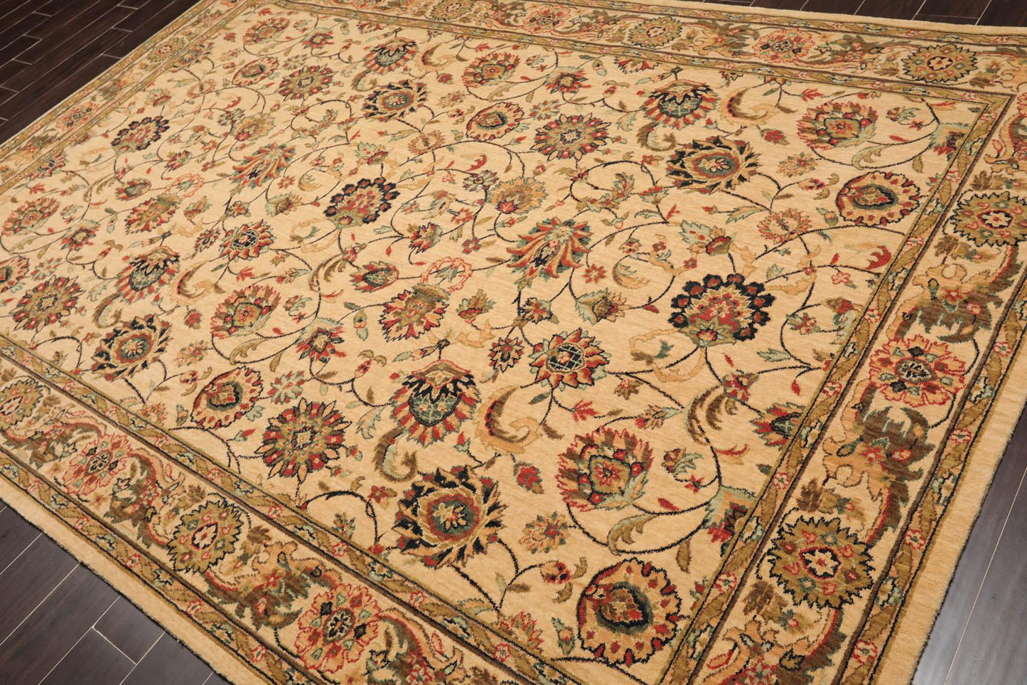 7' x 10'6" Agra 100% Wool Traditional Oriental Area Rug Caramel-2