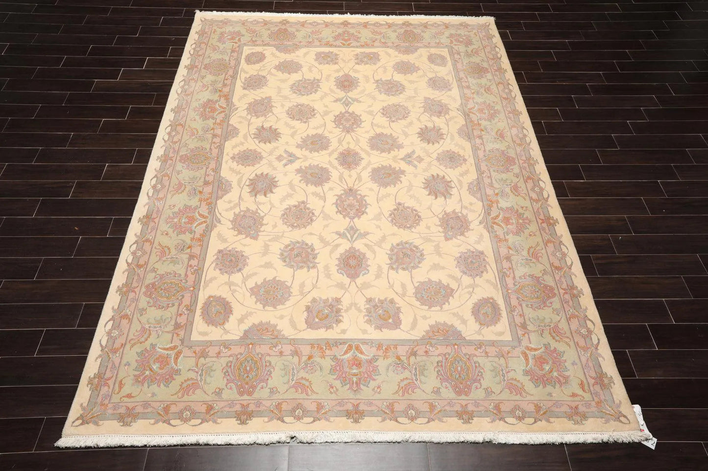 8'3'' x 11'6'' Hand Knotted 100% Wool Ispahan 250 KPSI Muted Area Rug Ivory-3