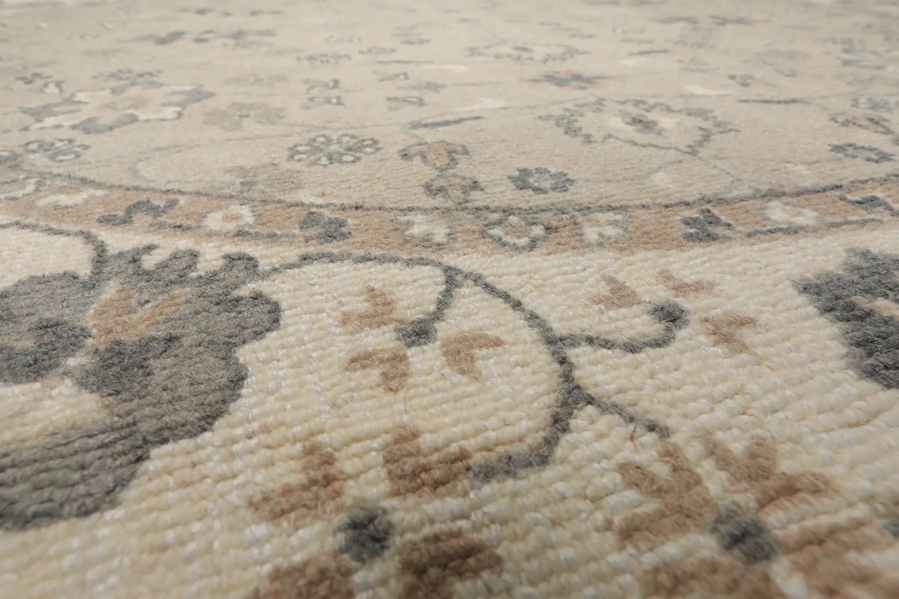 LoomBloom Multi Size Taupe Hand Tufted Traditional Agra Wool Oriental Area Rug-4