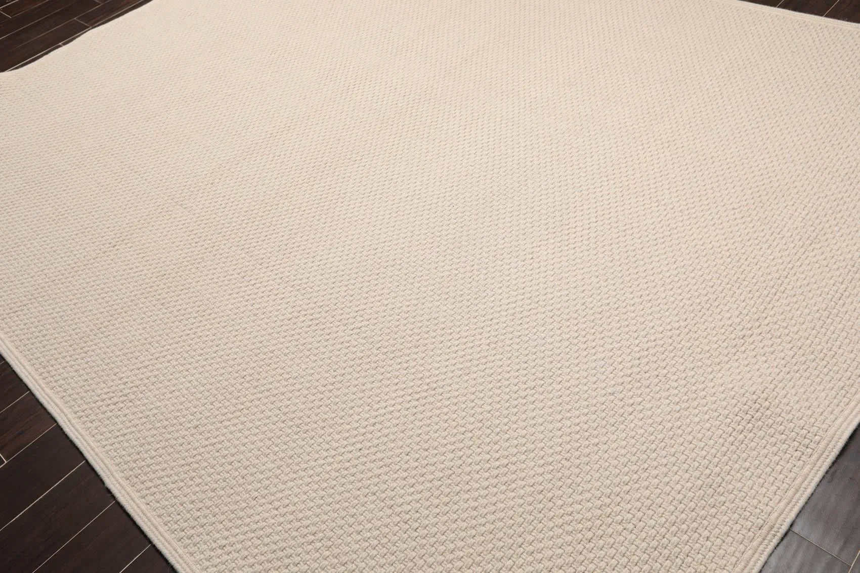 8'x10' Basket weave Oyster Hand Braided Flatweave Wool Area Rug Oatmeal-2