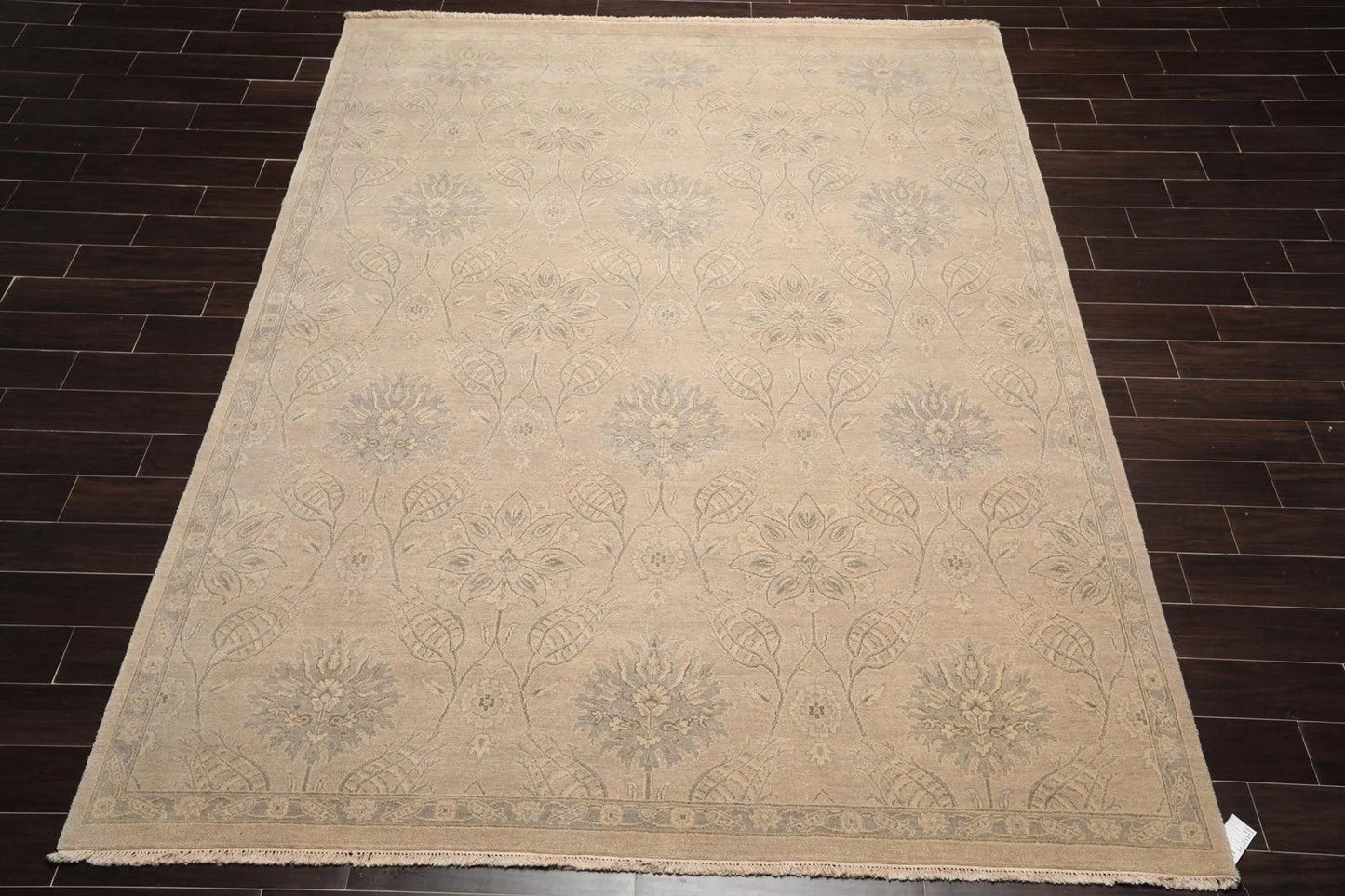 8'1'' x 10'2'' Hand Knotted 100% Wool Transitional Oriental Area Rug Gray-1