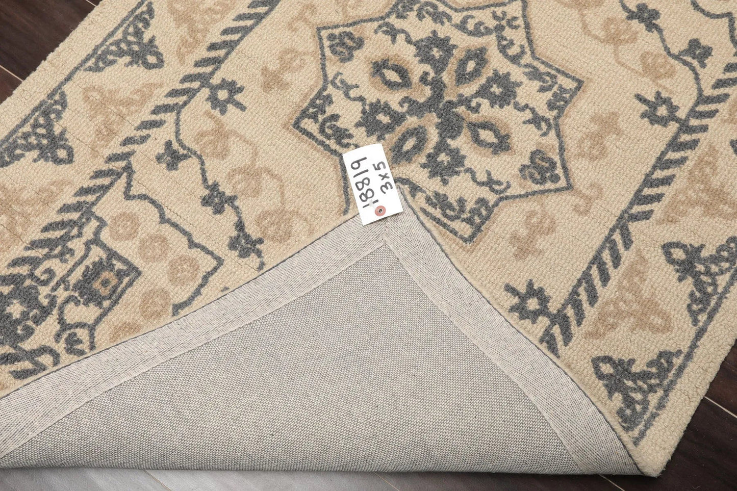 LoomBloom Multi Size Beige Hand Tufted Traditional Geometric Heriz Wool Oriental Area Rug-4