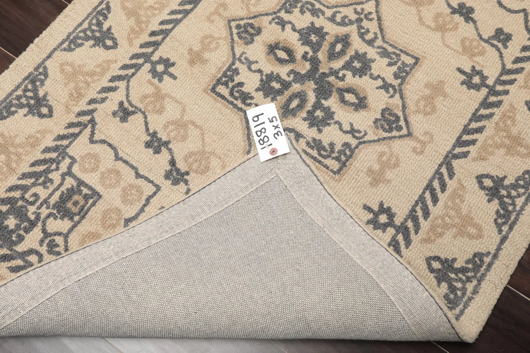 LoomBloom Multi Size Beige Hand Tufted Traditional Geometric Heriz Wool Oriental Area Rug-4