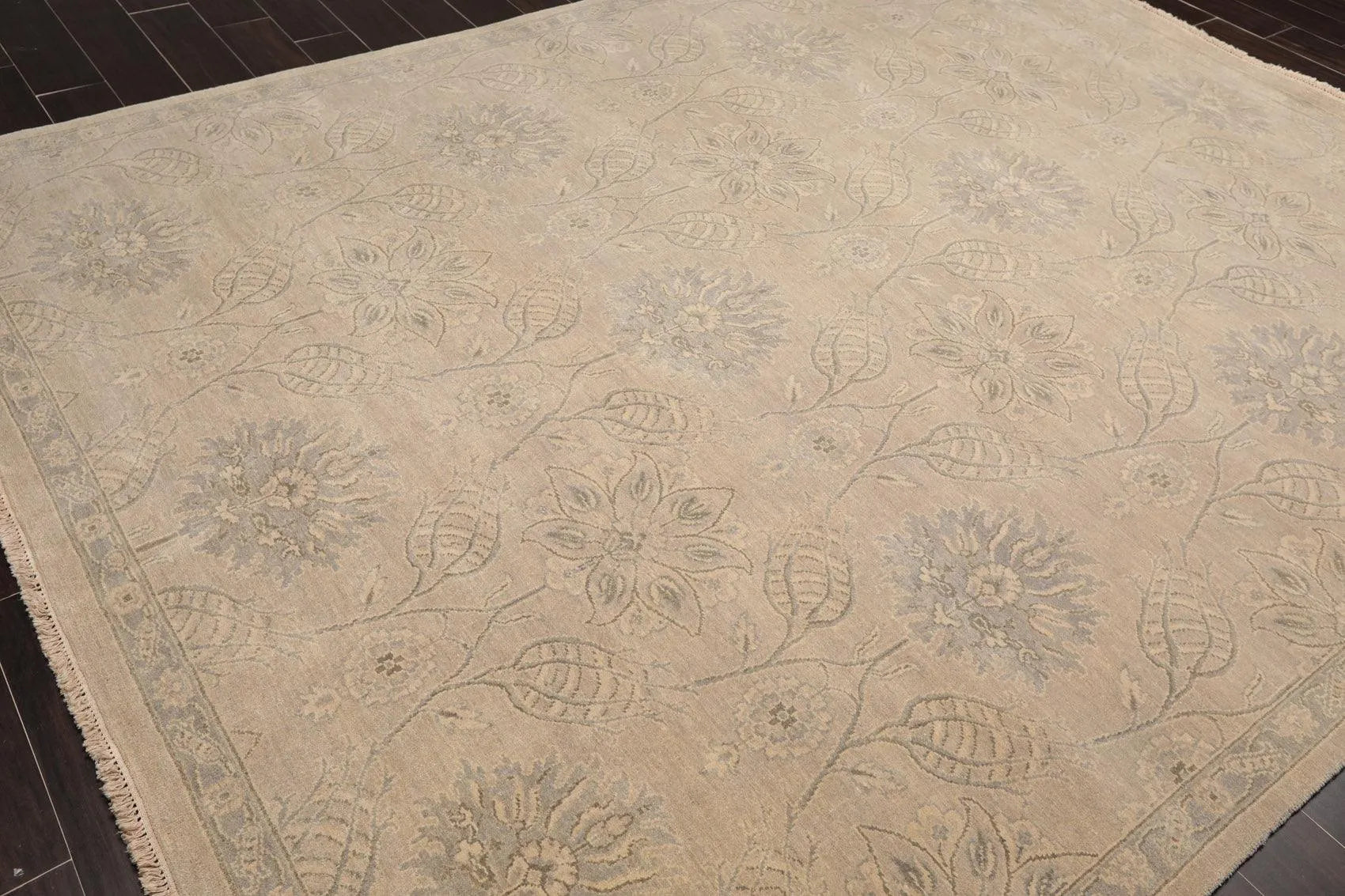 8'1'' x 10'2'' Hand Knotted 100% Wool Transitional Oriental Area Rug Gray-3