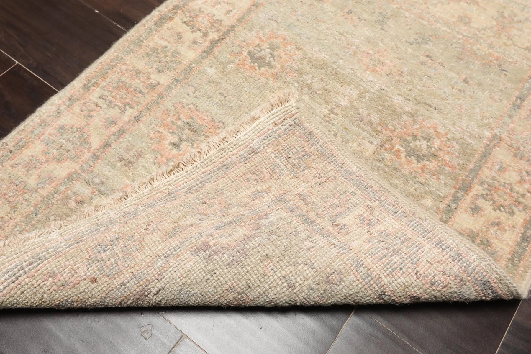2'x3' Mint Hand Knotted Oushak Afghan Oushak New Zealand Wool Oriental Area Rug-3