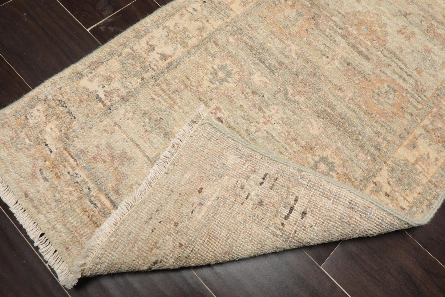 2'x3' Mint Hand Knotted Oushak Afghan Oushak Wool Oriental Area Rug-3