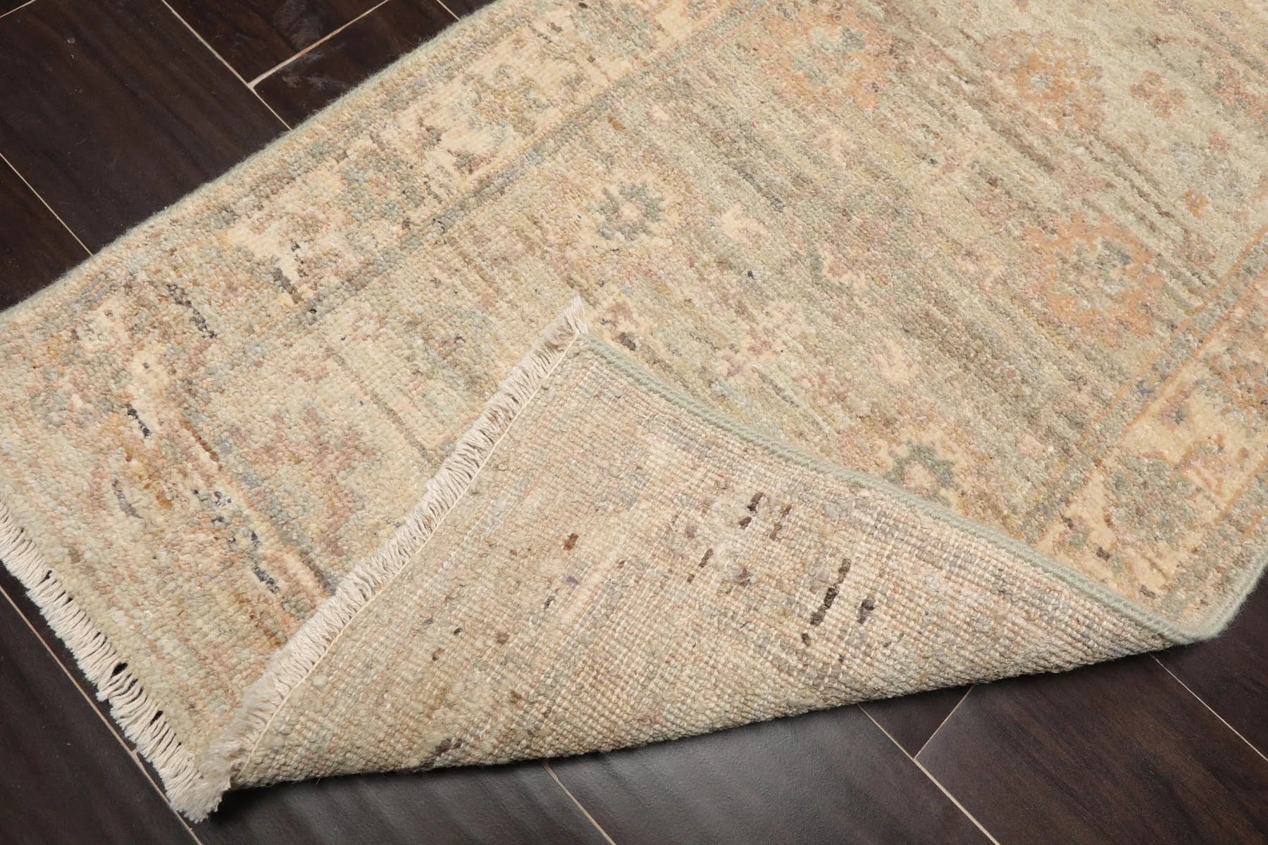 2'x3' Mint Hand Knotted Oushak Afghan Oushak Wool Oriental Area Rug-3