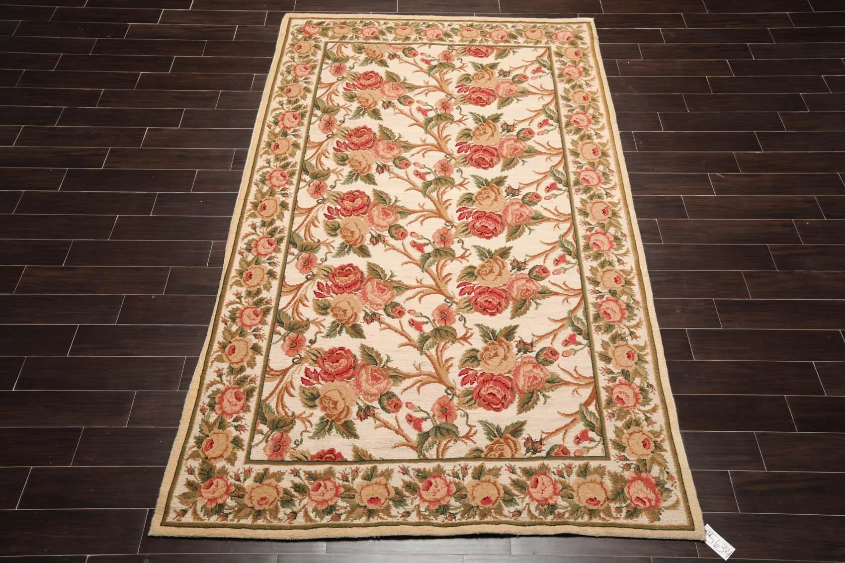 6'x 10' Costikyan Nettles Hand Knotted French Aubusson Savonnerie Area Rug Beige-1