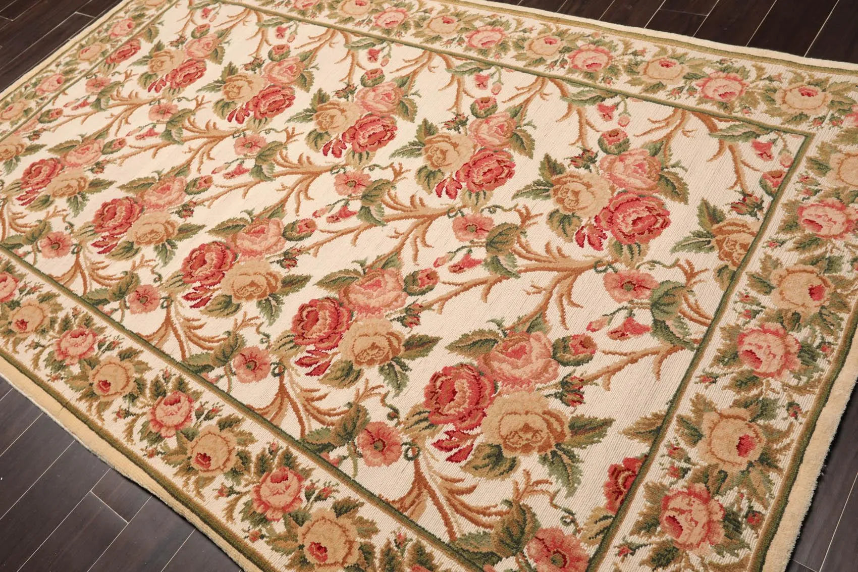 6'x 10' Costikyan Nettles Hand Knotted French Aubusson Savonnerie Area Rug Beige-2