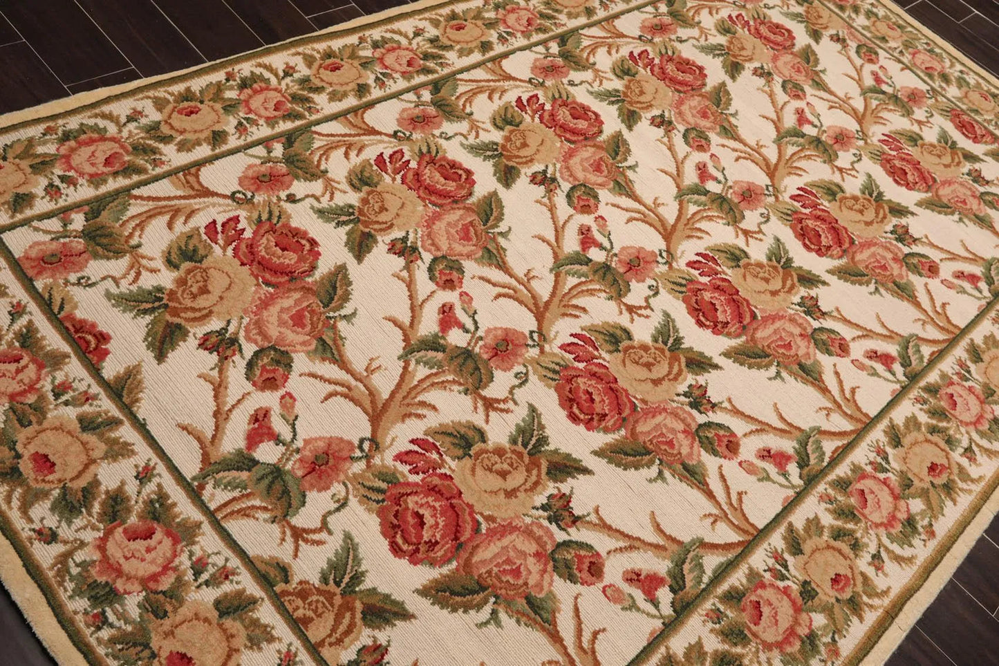 6'x 10' Costikyan Nettles Hand Knotted French Aubusson Savonnerie Area Rug Beige-3