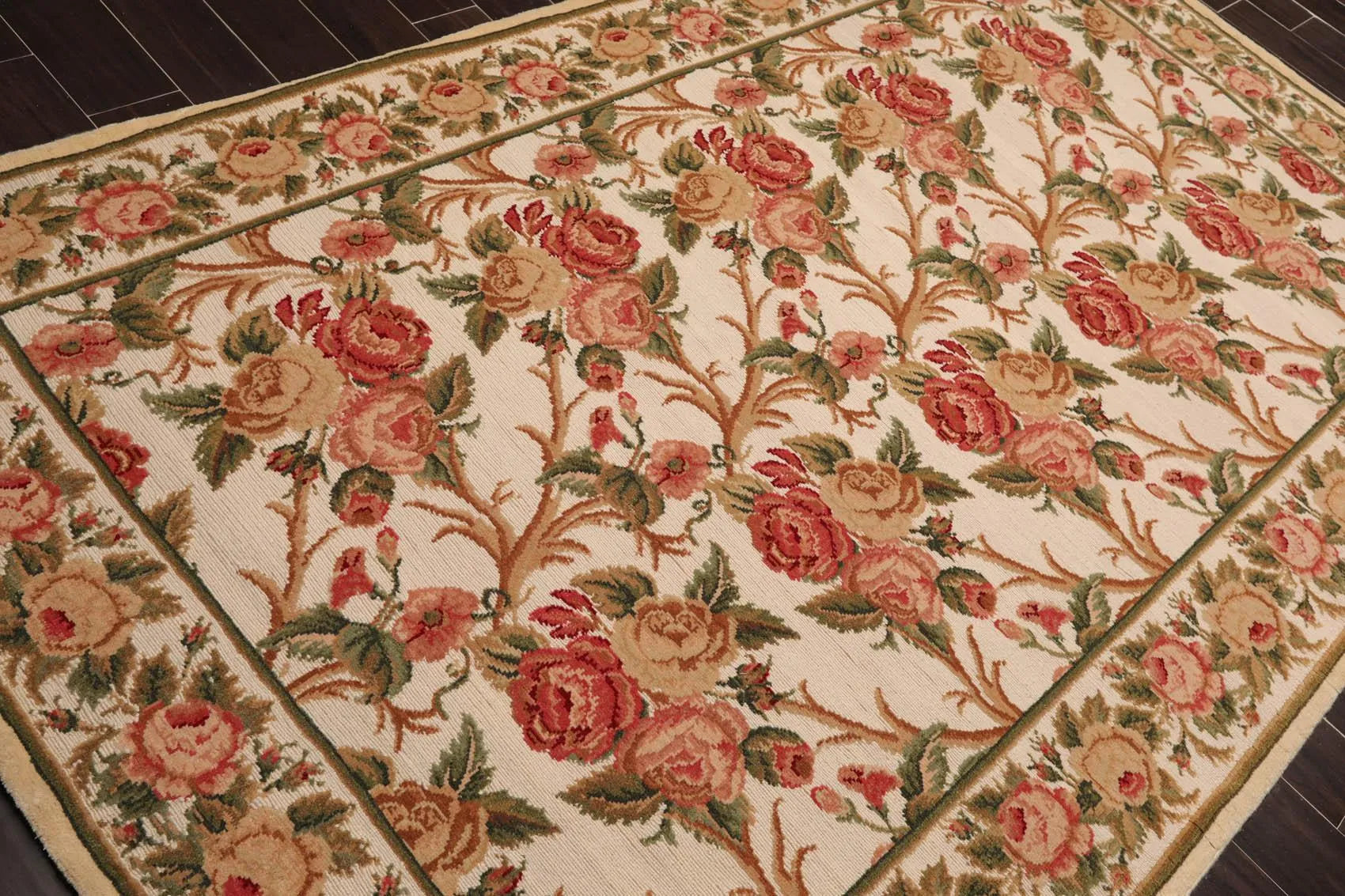 6'x 10' Costikyan Nettles Hand Knotted French Aubusson Savonnerie Area Rug Beige-3