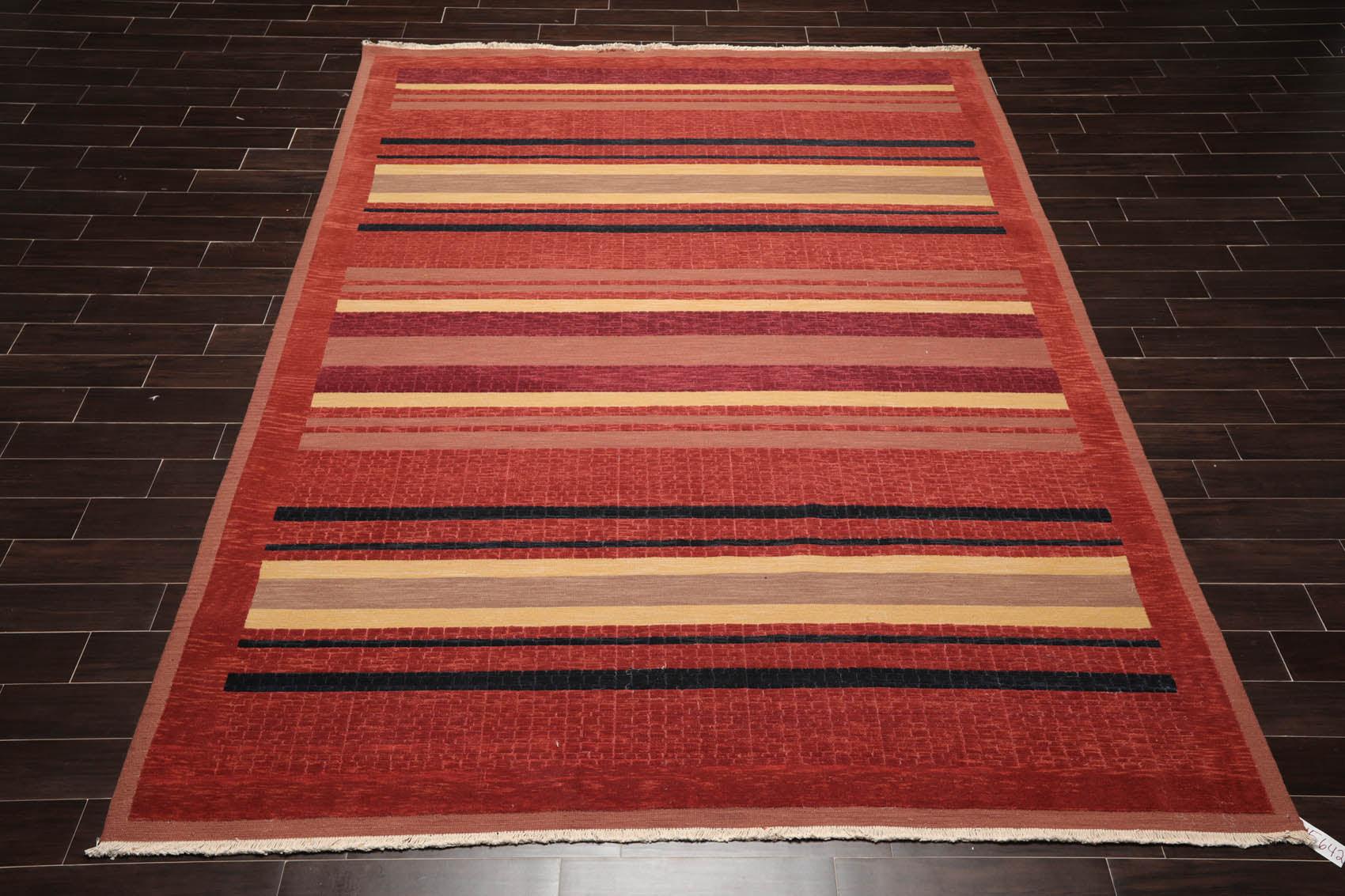 8'8"x 11'10" Hand Knotted 100% Wool Oriental Area Rug Rust-1