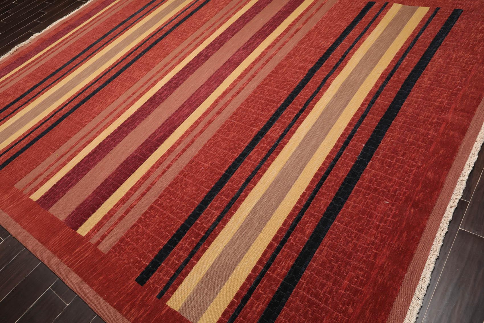 8'8"x 11'10" Hand Knotted 100% Wool Oriental Area Rug Rust-2