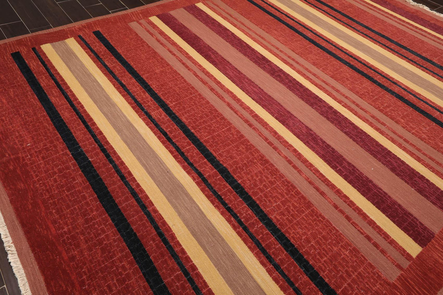 8'8"x 11'10" Hand Knotted 100% Wool Oriental Area Rug Rust-3