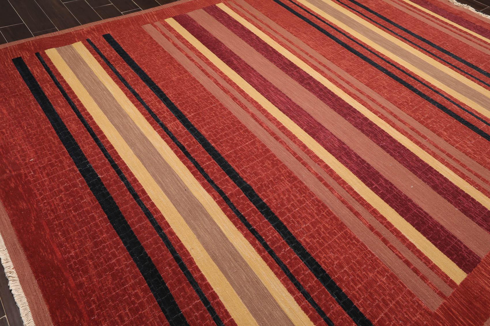 8'8"x 11'10" Hand Knotted 100% Wool Oriental Area Rug Rust-3