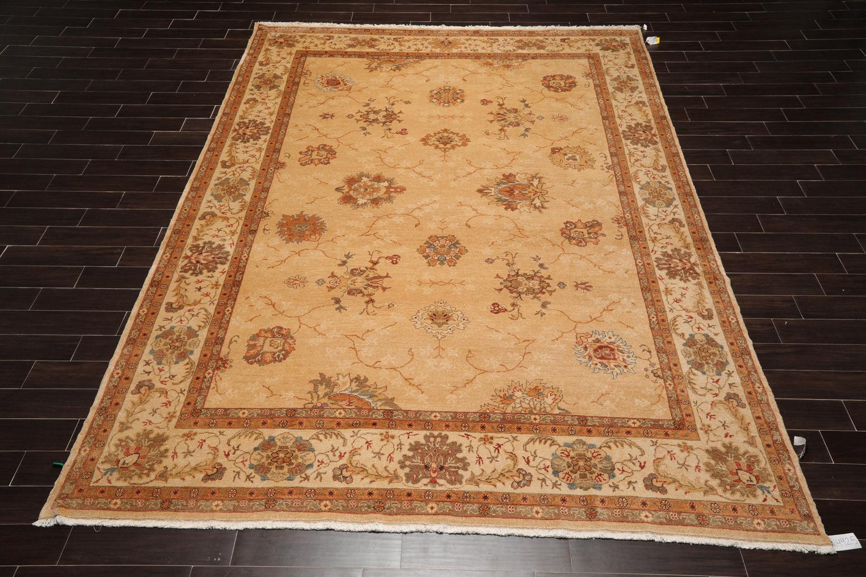 9'4" x 12'7" Hand Knotted 100% Wool Oushak Vegetable Dye Oriental Area Rug Tan-1