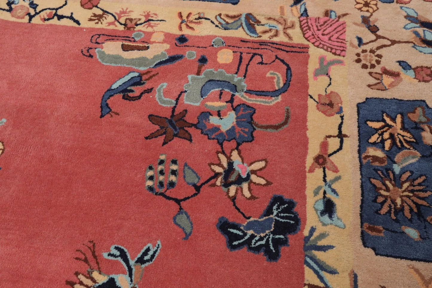 LoomBloom  Multi Sizes  Bubblegum Pink Hand Tufted Floral Vase Chinese Art Deco New Zealand Wool Oriental Area Rug-2