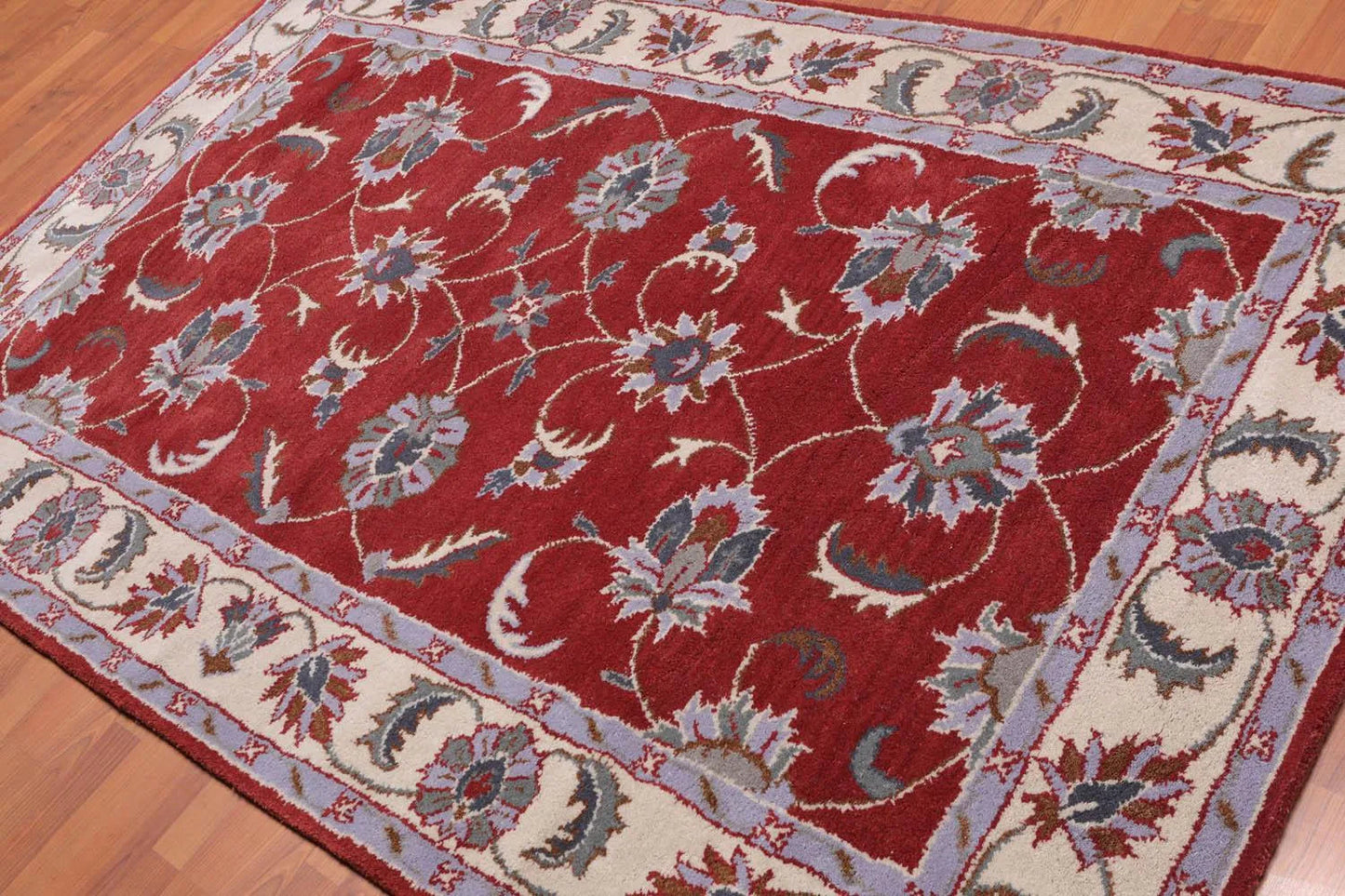 5' x 8' Handmade 100% Wool Traditional Oriental Area rug Traditional Rust-0
