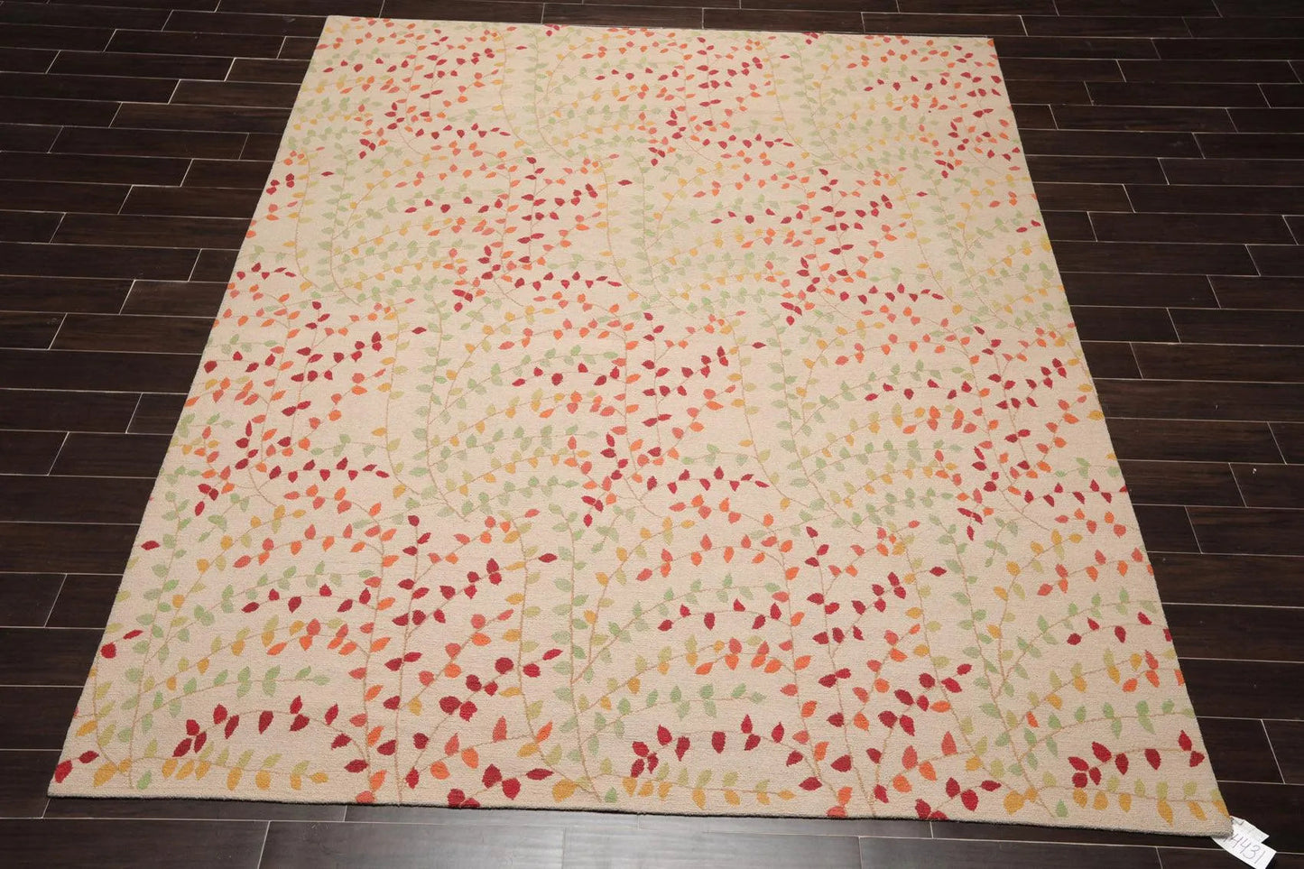 7'11'' x 9'11'' Hand Knotted Tibetan Floral Transitional Oriental Area Rug Beige-1
