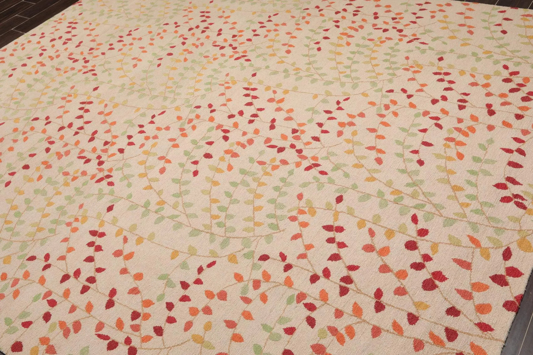 7'11'' x 9'11'' Hand Knotted Tibetan Floral Transitional Oriental Area Rug Beige-2