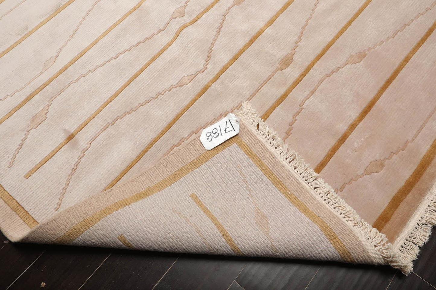 Hand Knotted 100% Wool Modern Tibetan Oriental Area Rug Beige 6'2" x 8'9"-4