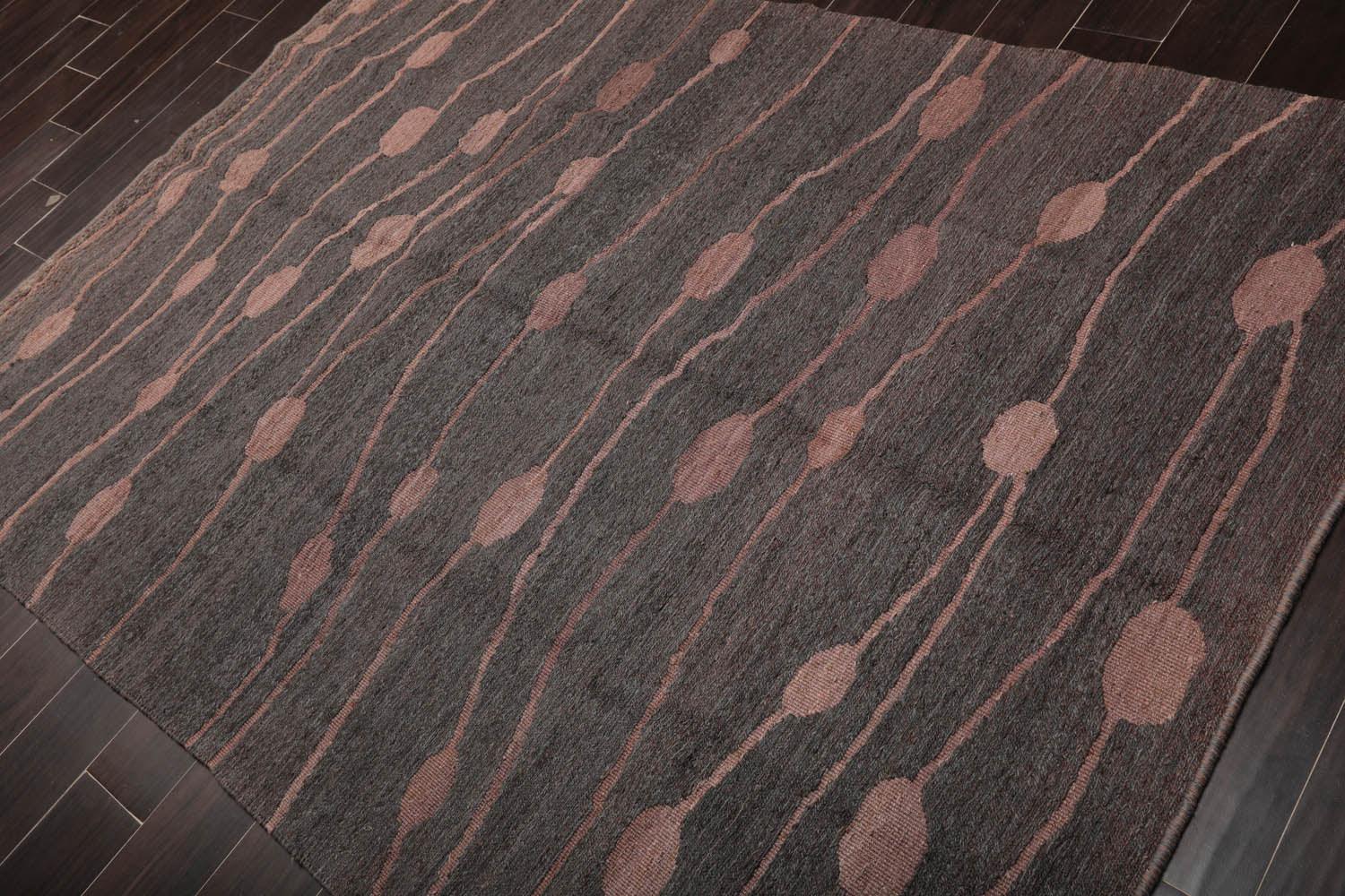 5'6" x 7'5" Reversible Hand Knotted 100% Wool Area Rug Copper-1