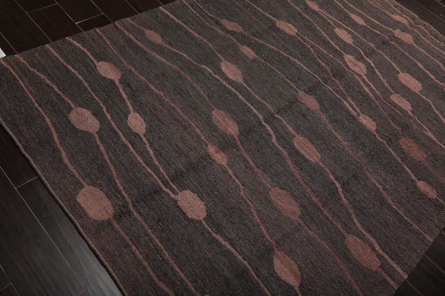 5'6" x 7'5" Reversible Hand Knotted 100% Wool Area Rug Copper-2
